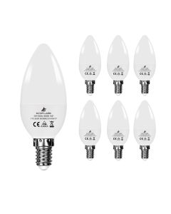 Ecoflare 6 pack candle E14 led bulb 5W - Equivalent to 40W
